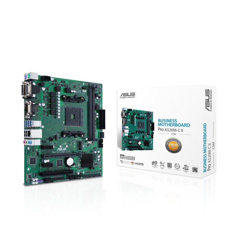 Pro A520M-C II/CSM - Motherboard - micro ATX - Socket AM4 - AMD A520 Chipsatz...